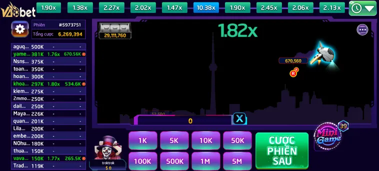 Trải Nghiệm Cá Cược Game Nhanh Aviator Tại VaoBet Đẳng Cấp Nhất Hiện Nay