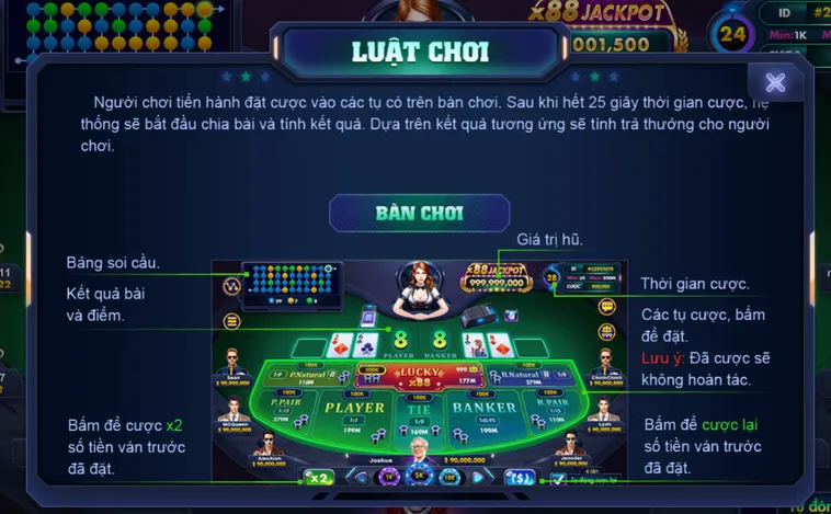 Bùng Nổ Trải Nghiệm Nổ Hũ Baccarat Lucky 88 Tại Vaobet Với Cơ Hội Thắng Lớn